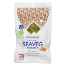 Seaveg Crispies (gerösteter Nori Snack) Multipack - Kurkuma, BIO, Clearspring, 5x4g